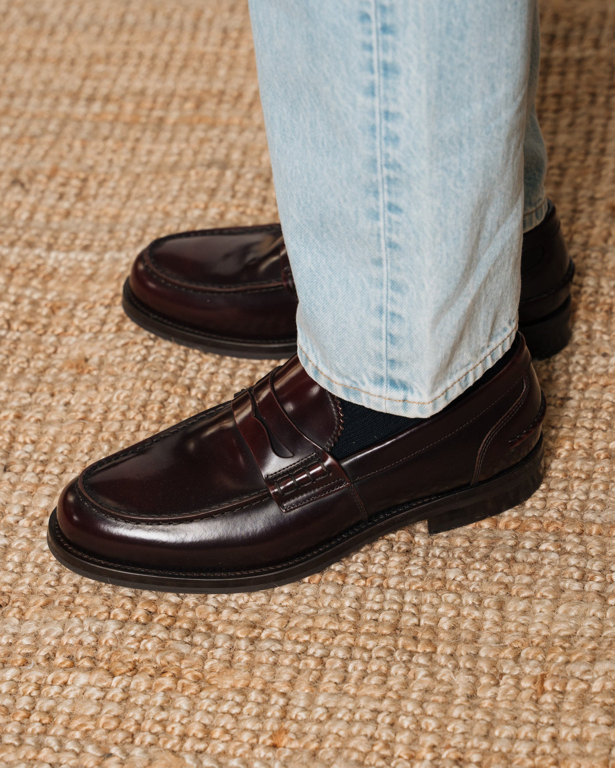 Valentino | Heritage Penny Loafer – Burgundy Brown Smooth  display picture 1
