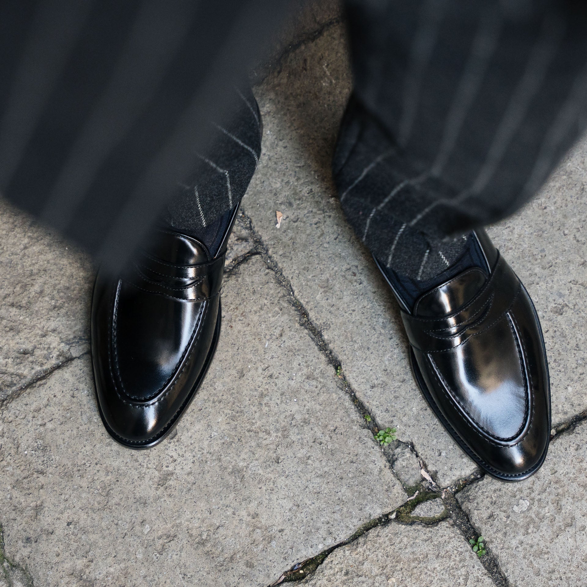 Sentinel | Penny Loafer – Black Leather with Leather sole & Comfort Footbed