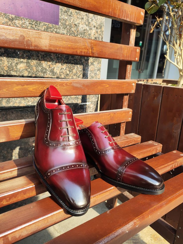 Somen Leather Cap Toe Brogue Oxford Lace-Ups Premium Men's Formal Shoes