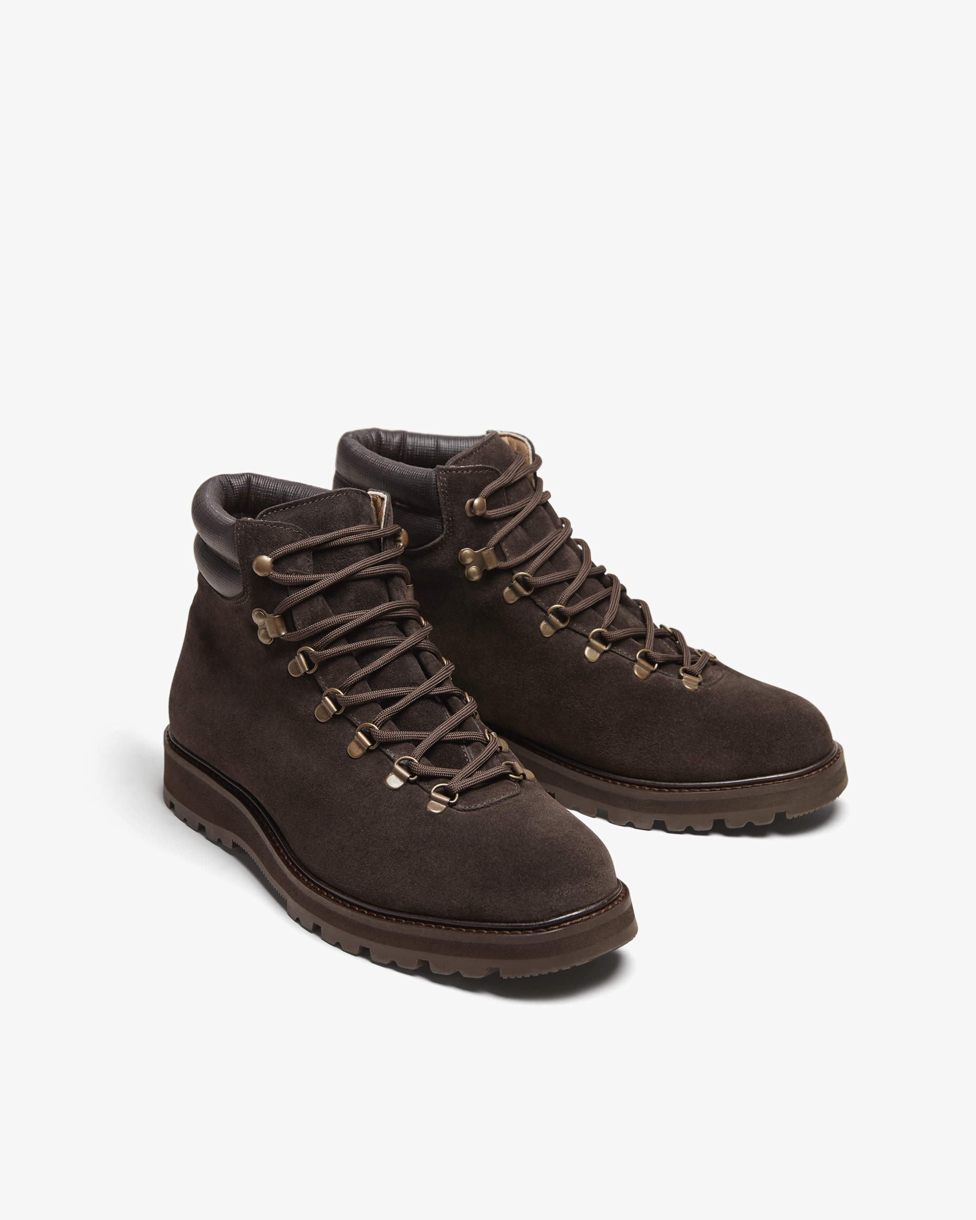 Alexis – Dark Brown Grain Leather Lace up Boot with Lug Sole