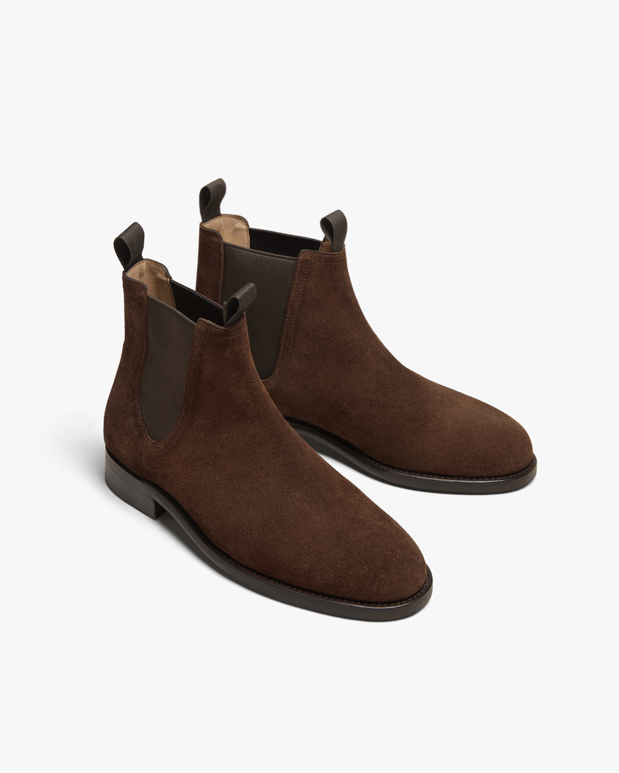 Carl Chelsea Boot – Dark Brown Suede leather with Commando Rubber Sole