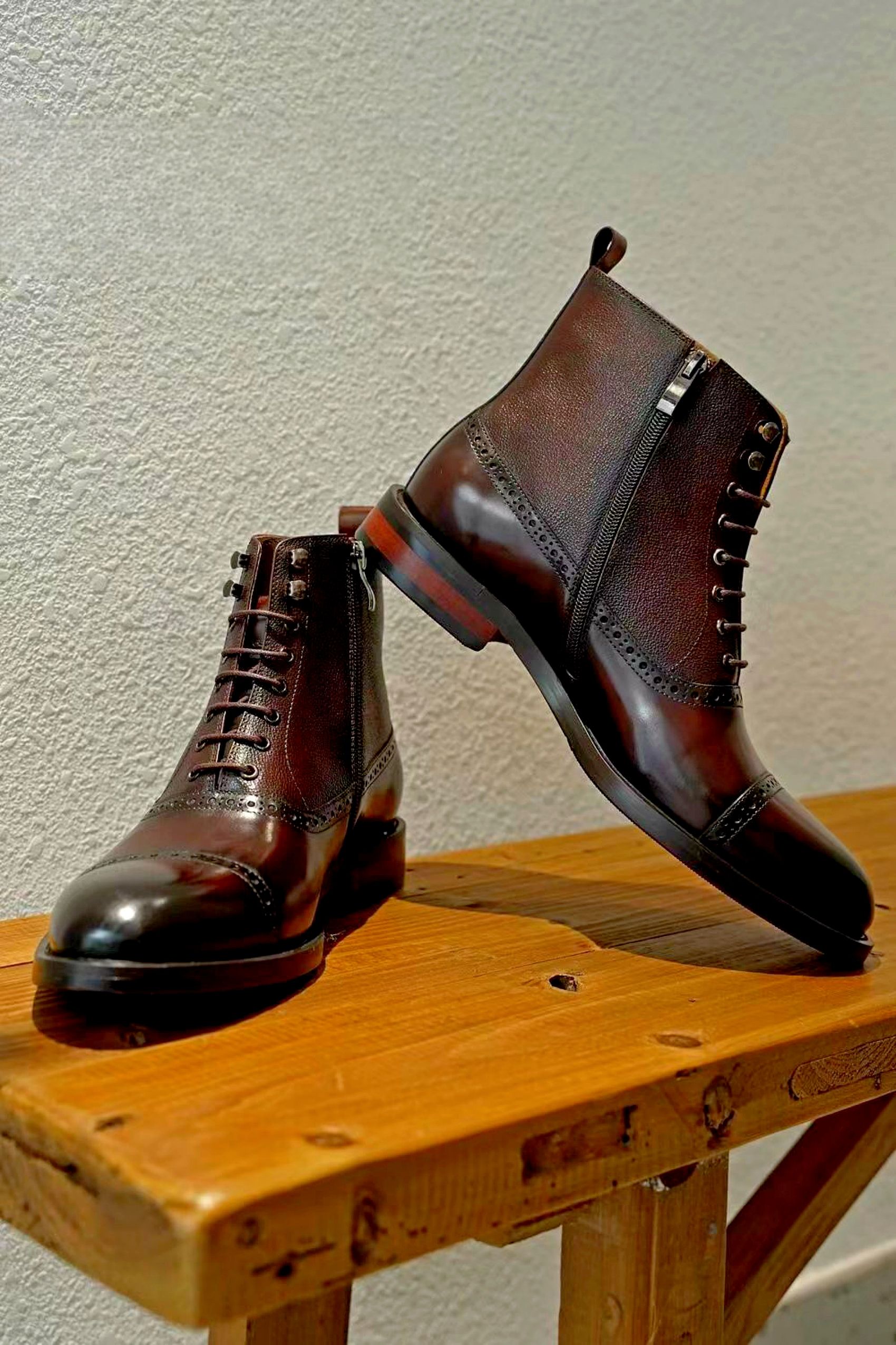 Quality Meets Sophistication: Alex Lace-Up Leather Boots | Handcrafted Excellence