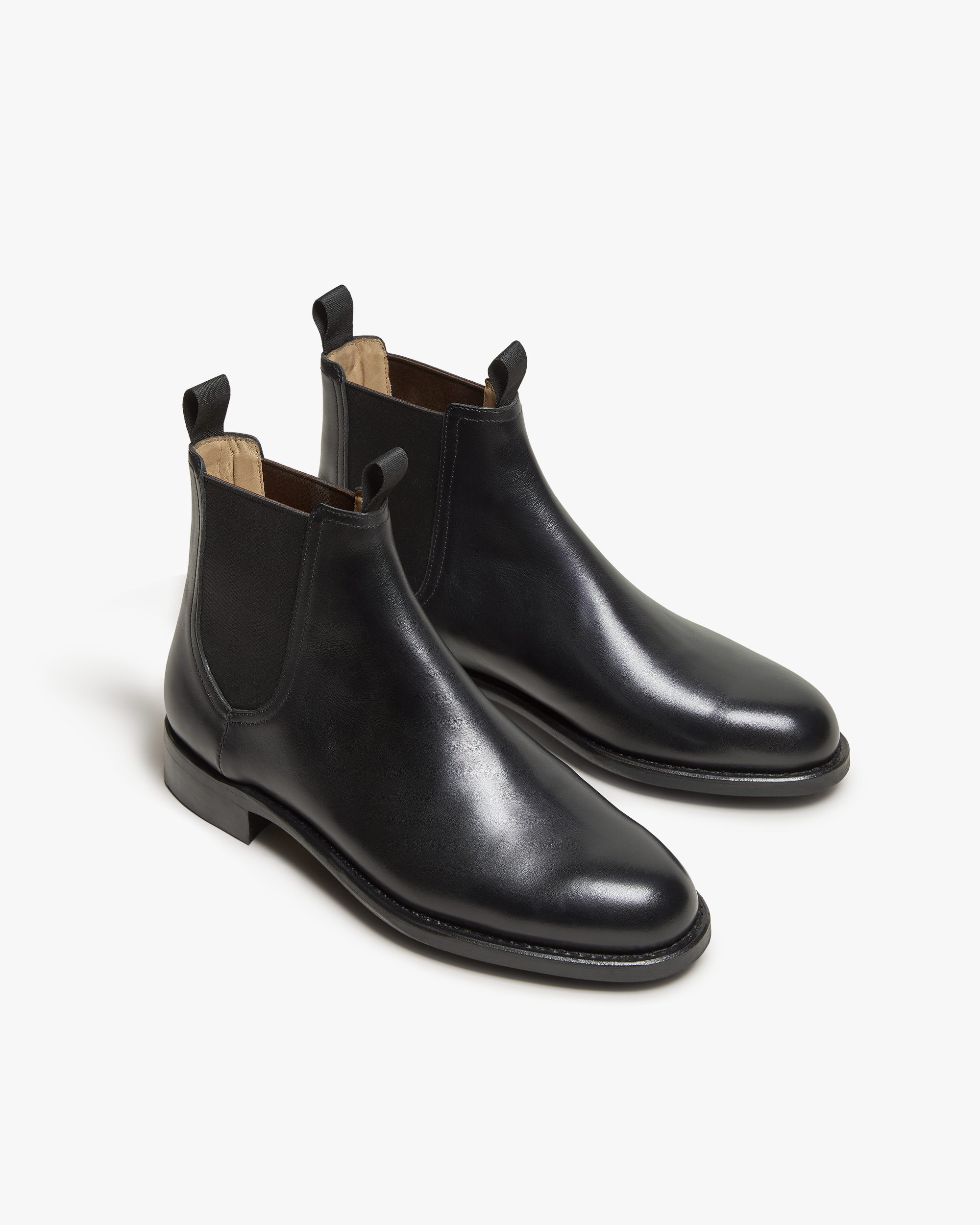 Carl Chelsea Boot – Black Smooth leather with Commando Rubber Sole