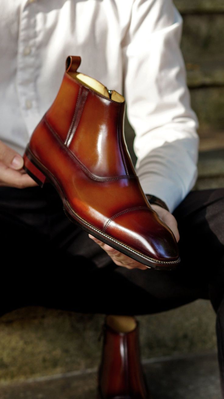 Genuine Leather Mid Ankle Boots for Men: Timeless Style & Durability