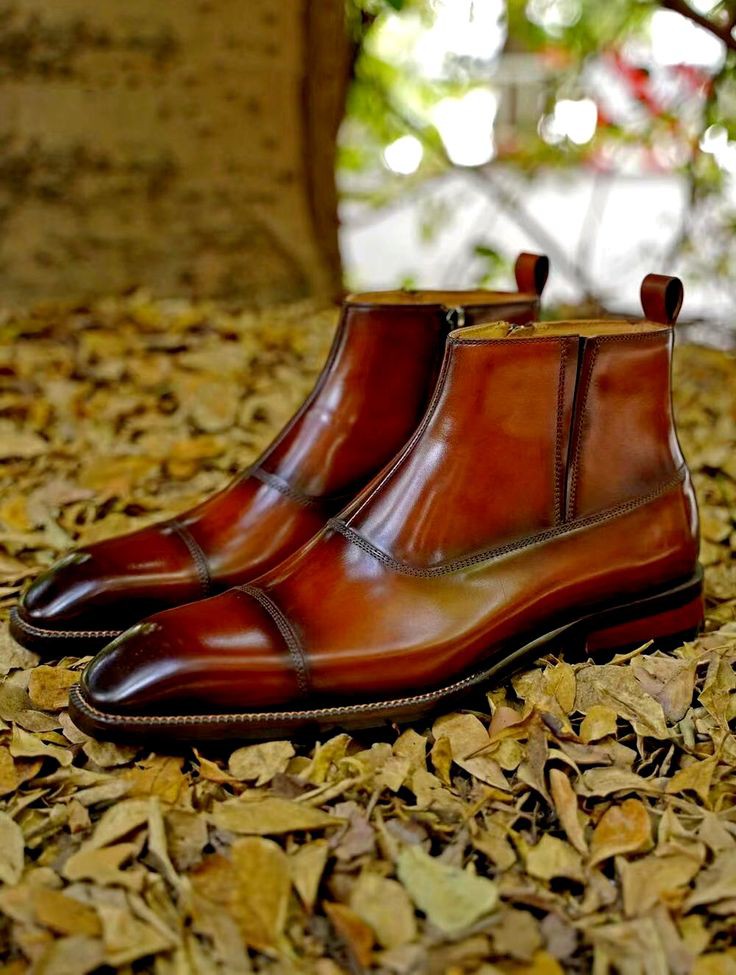Genuine Leather Mid Ankle Boots for Men: Timeless Style & Durability