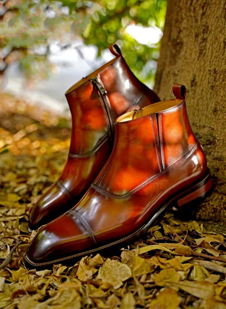 Genuine Leather Mid Ankle Boots for Men: Timeless Style & Durability