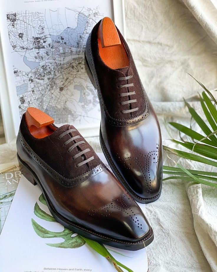 Shop the Best: Suede Leather Lace-Up Shoes for Men | Handmade Quality