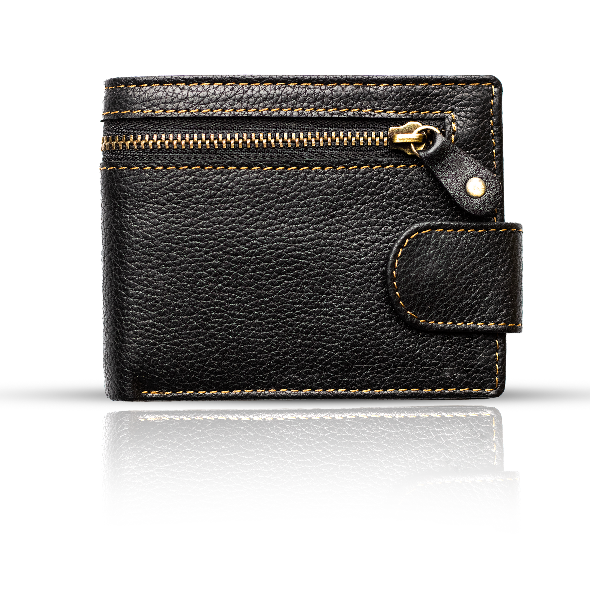 Handcrafted Men's Leather Bifold Wallet: Luxury Style & Organization