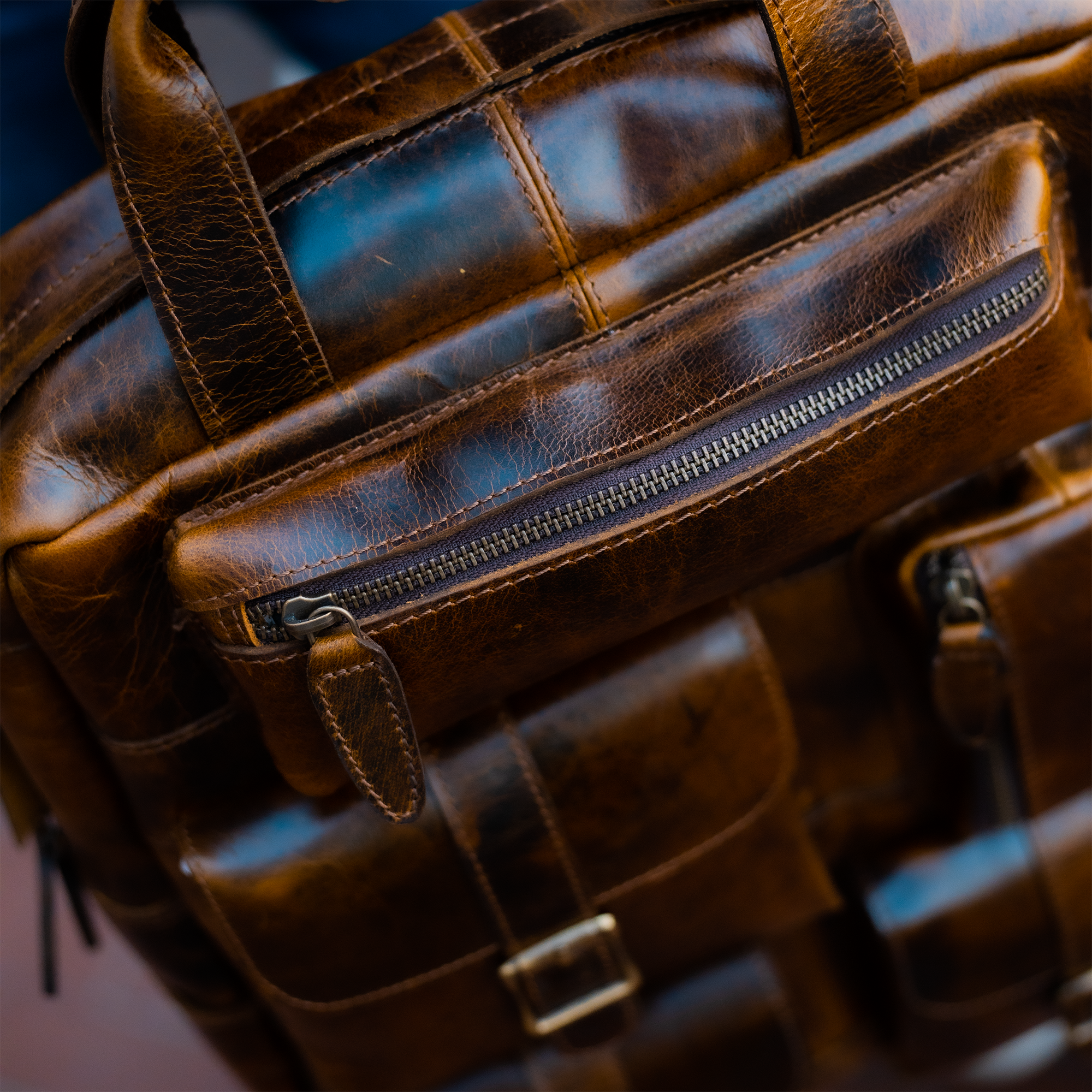 Geared Up for Excitement: Authentic Leather Backpack for Men