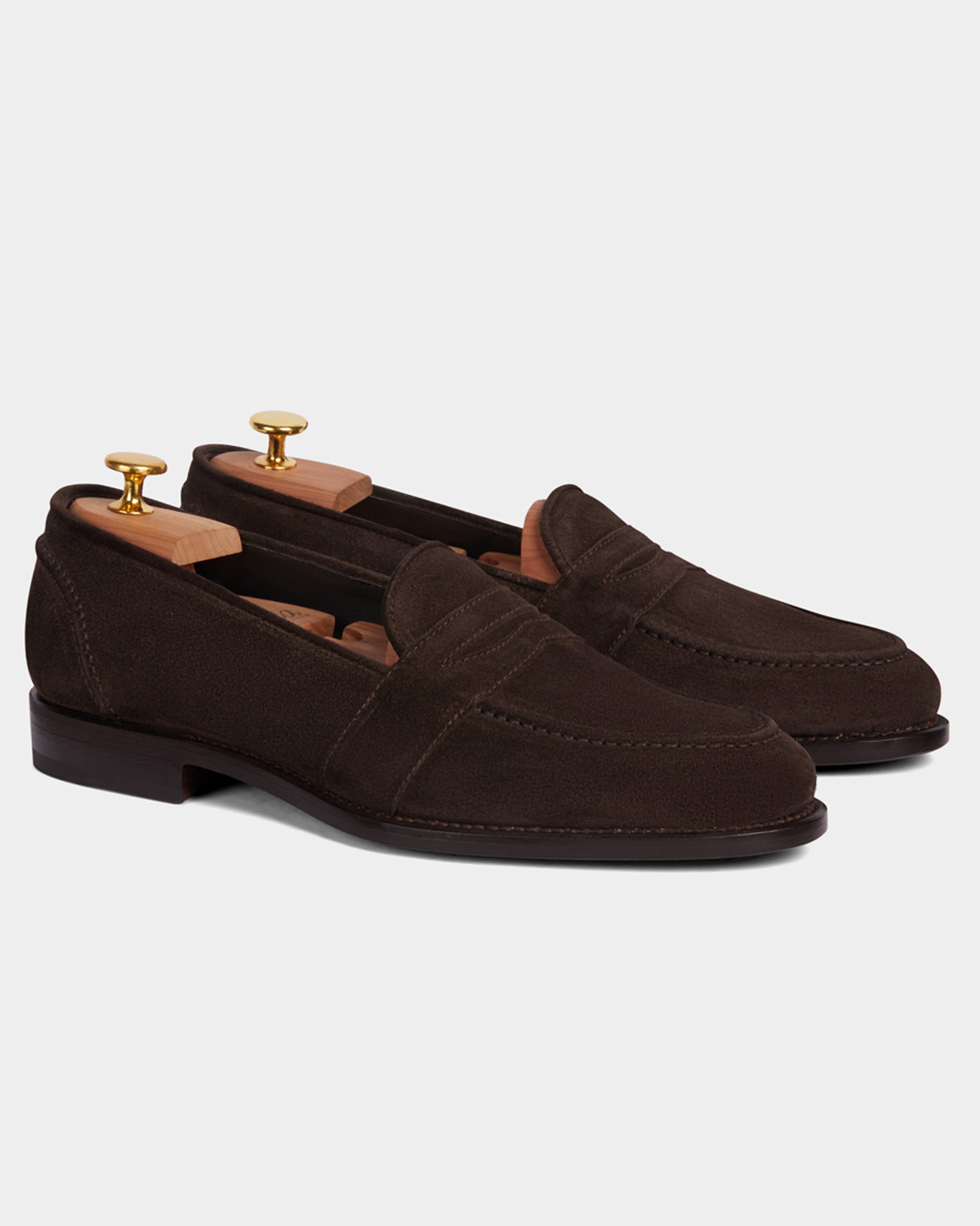 Sentinel | Penny Loafer – Dark Brown Suede Leather with Leather sole & Comfort Footbed