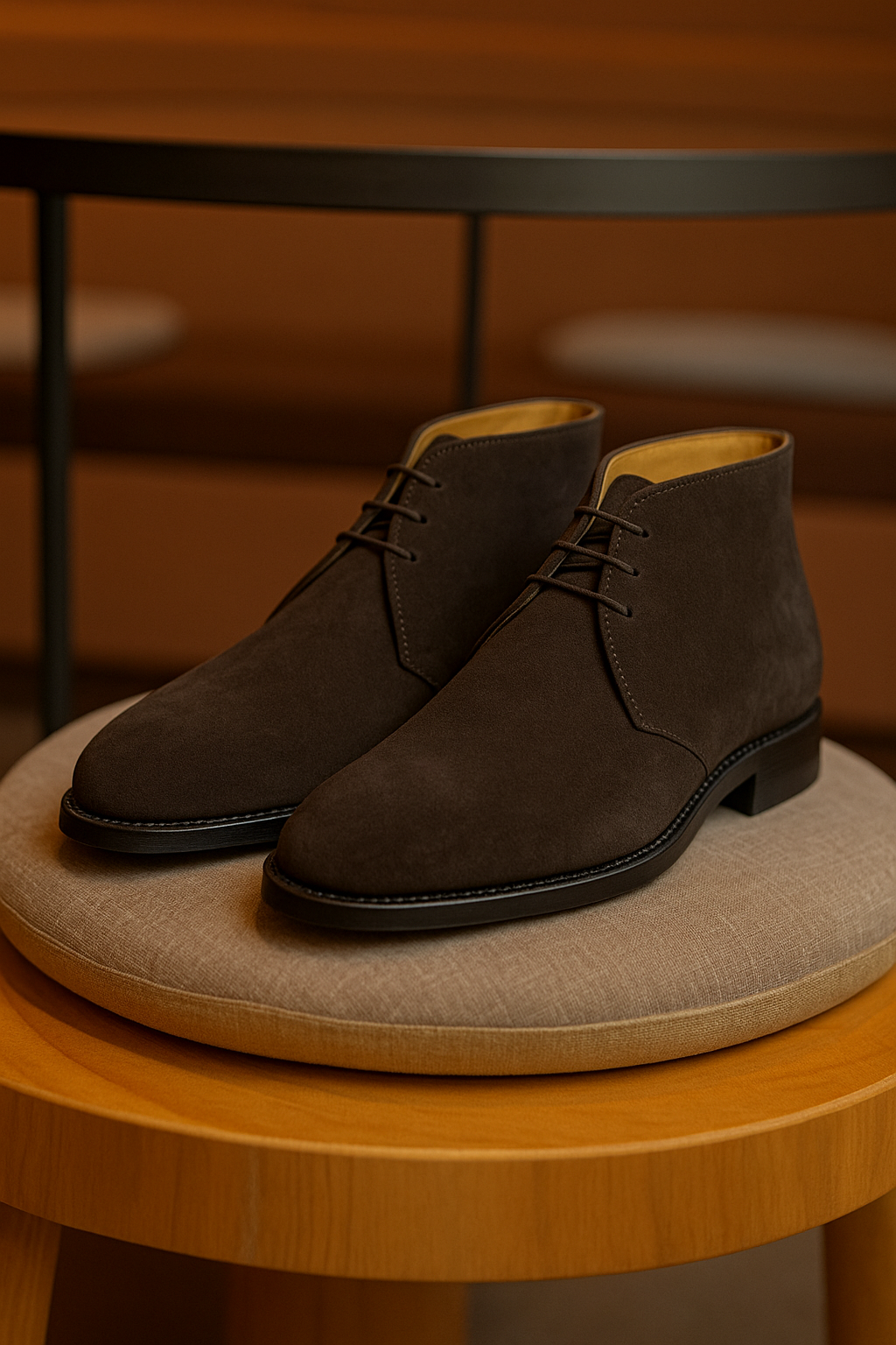 Feluda Braxton Chukka Boots – Dark Brown Suede | Leather Sole Dress Boots for Men