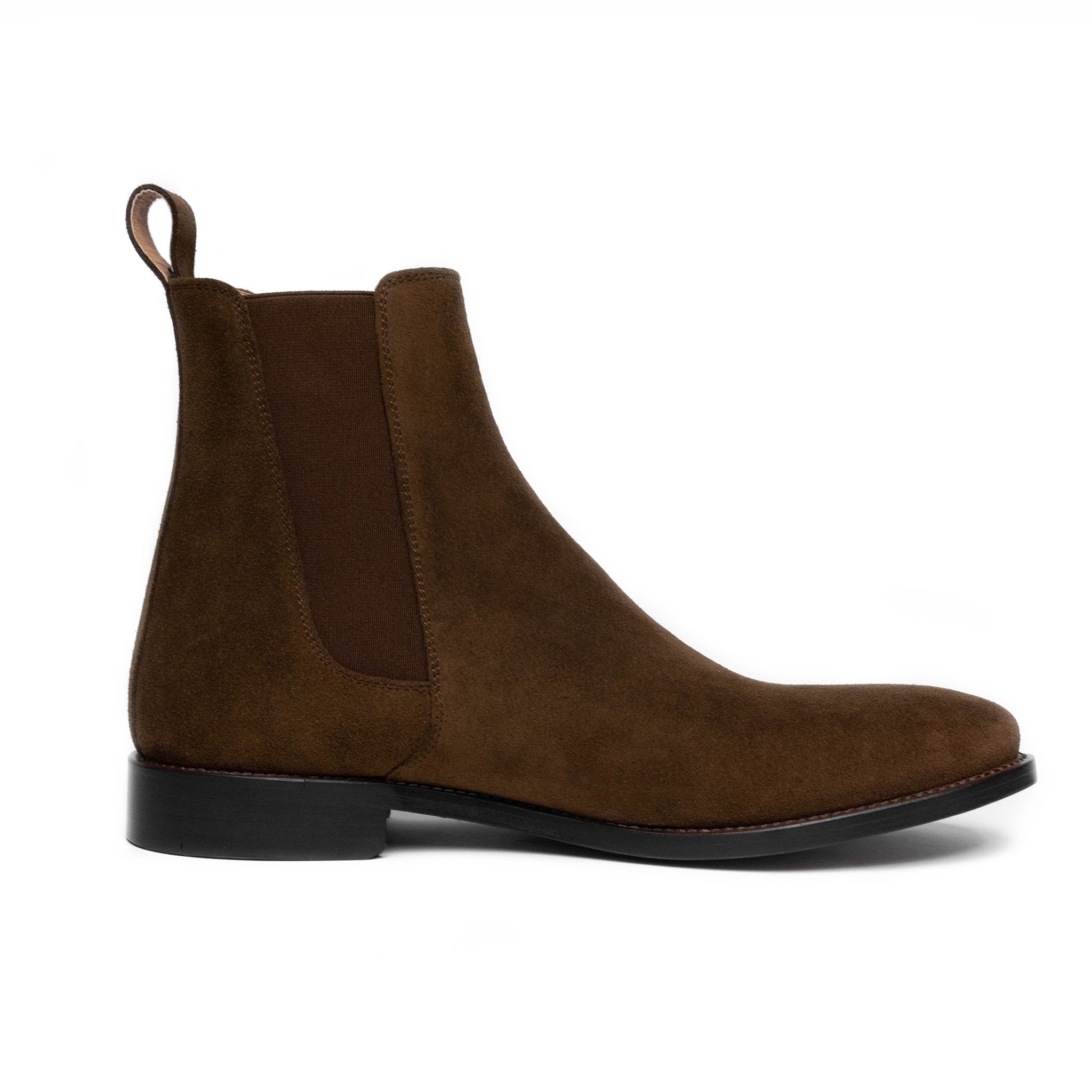 Wanderer Rustique Brown Suede Leather Chelsea Boots – Ankle Boots with Classic Elastic Side Panels