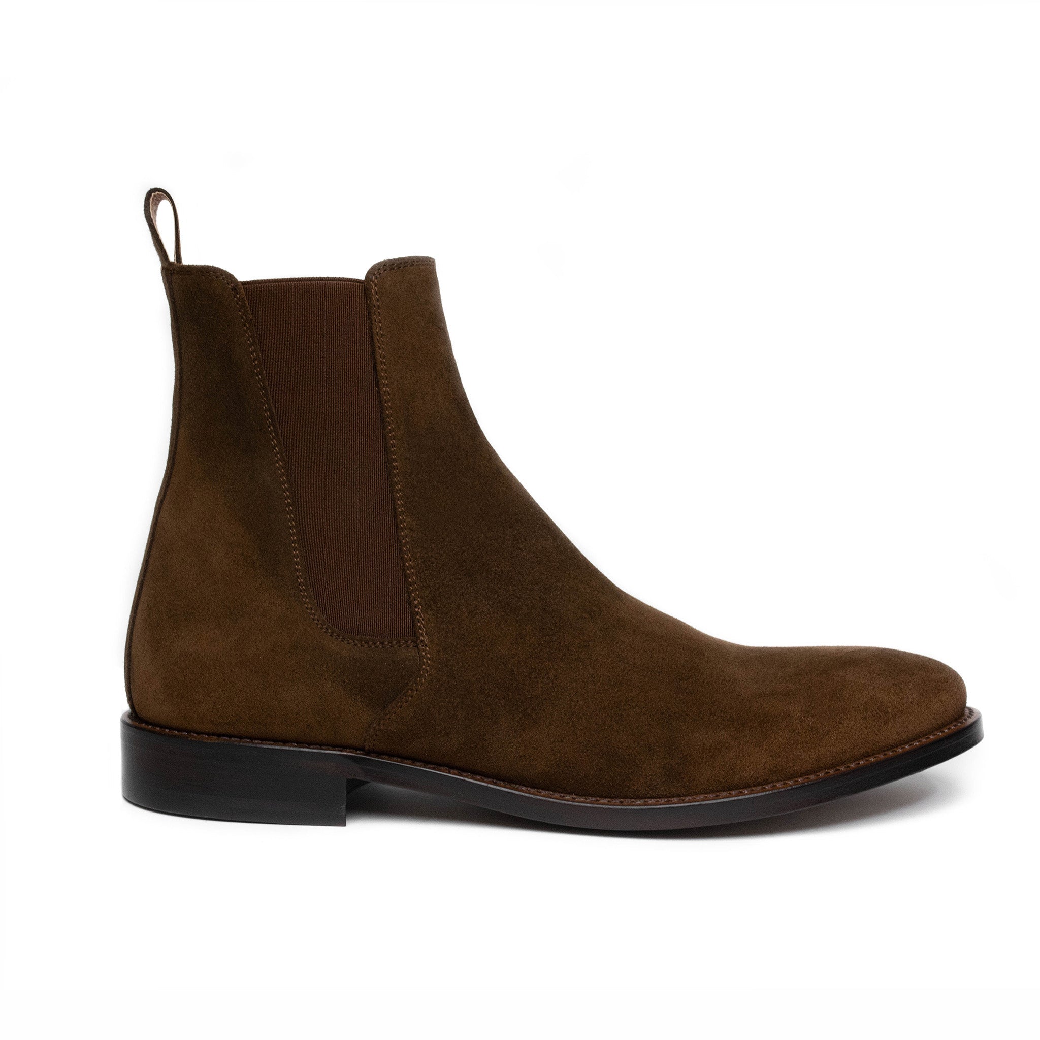 Wanderer Rustique Brown Suede Leather Chelsea Boots – Ankle Boots with Classic Elastic Side Panels