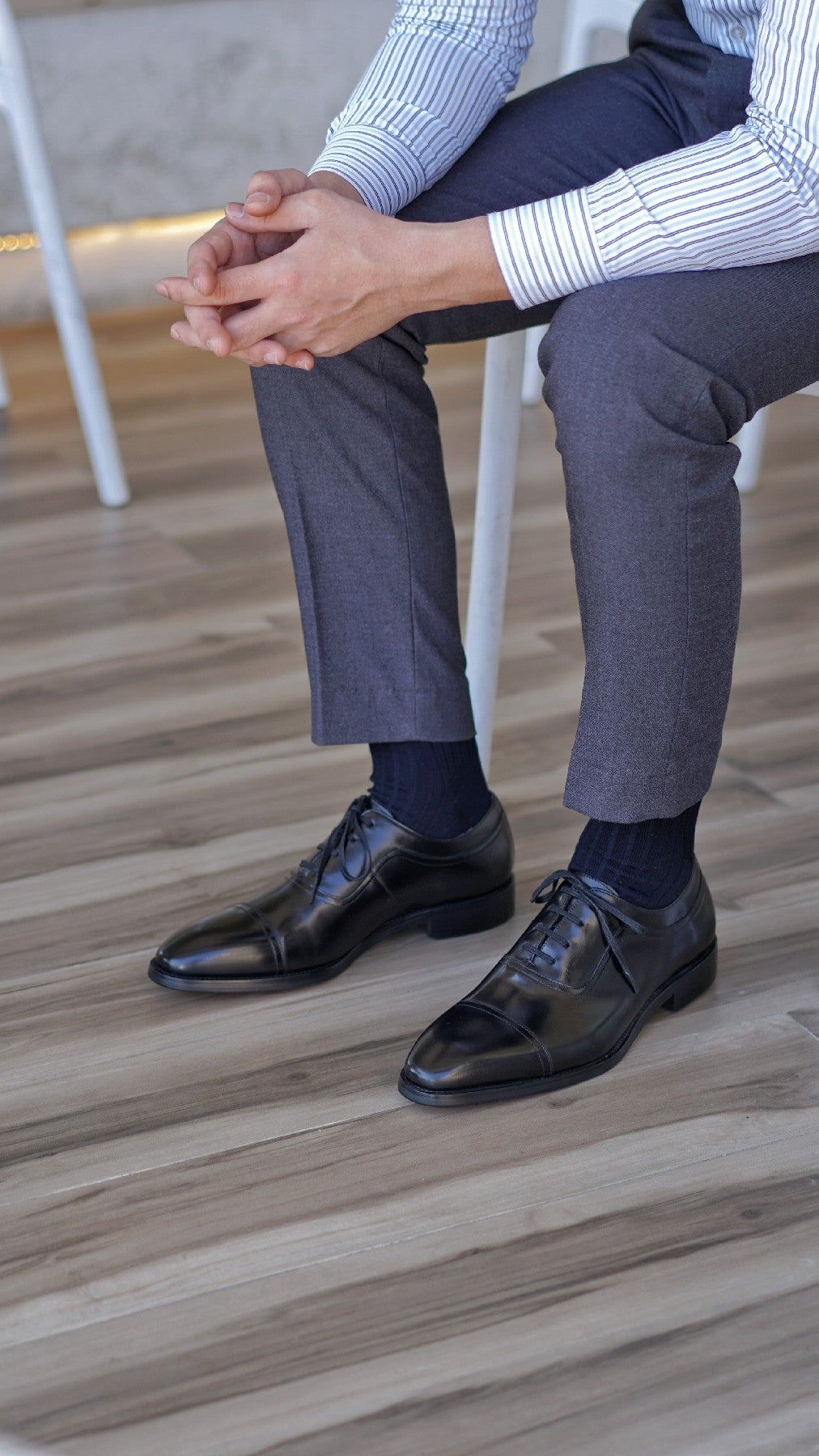 Cap Toe Oxford Leather Lace-Up Shoes- Italian Design & U.S. Leather