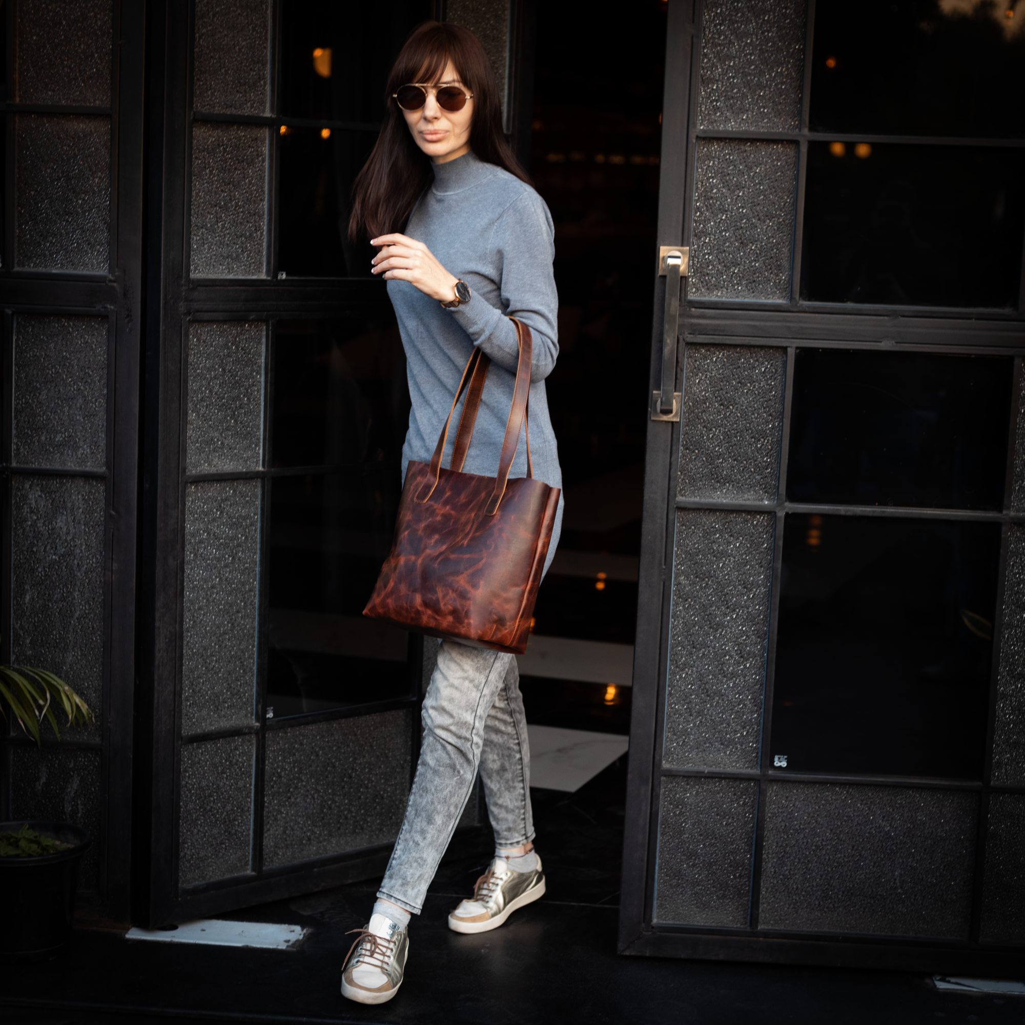 Genuine Crazy Horse Leather Shoulder Bag | Premium Quality