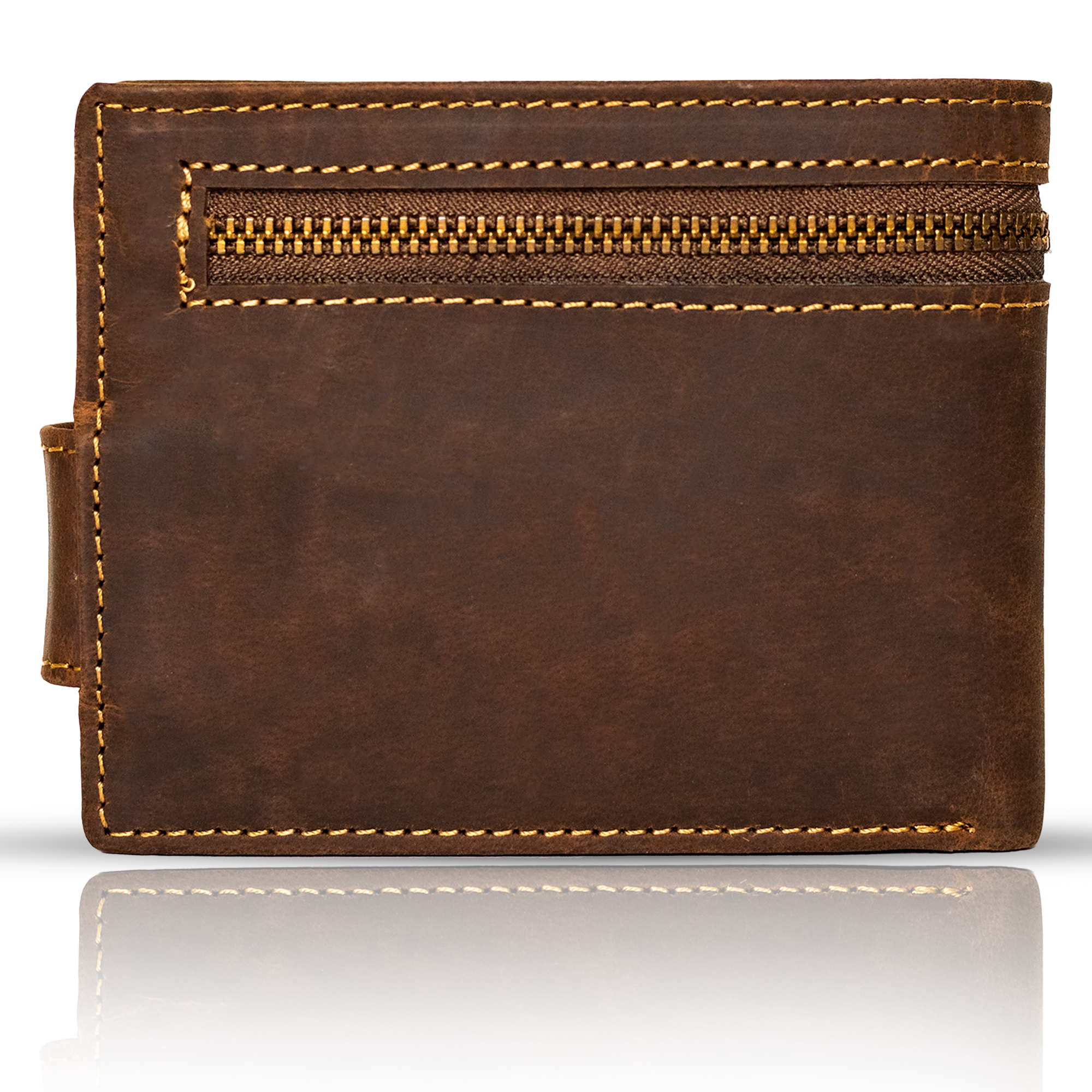 Handcrafted Men's Leather Bifold Wallet: Luxury Style & Organization