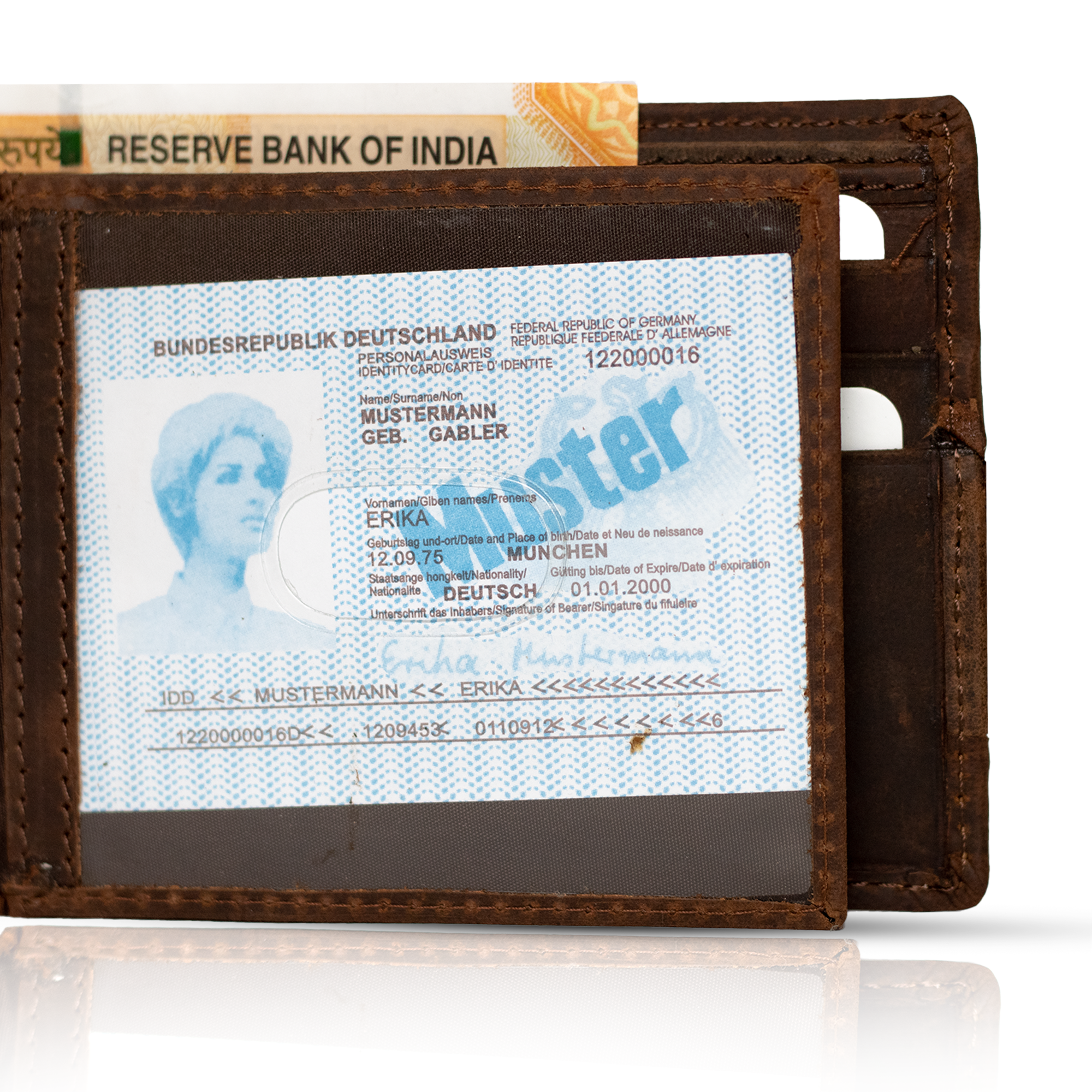 Handcrafted Men's Leather Bifold Wallet: Luxury Style & Organization