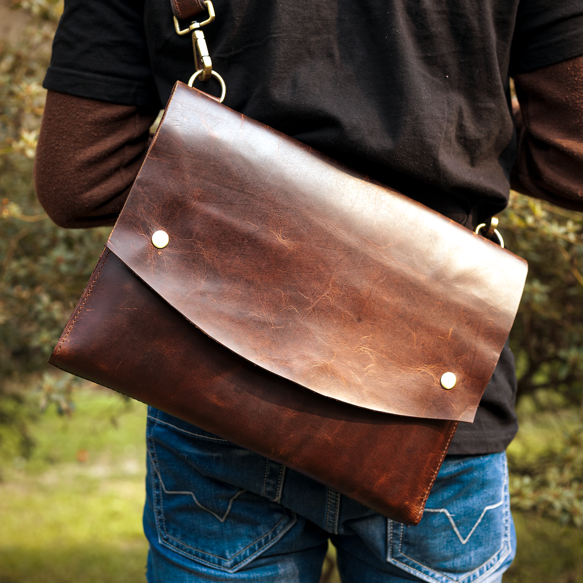 Hand-Stitched Unisex Sling Bag | Urban Chic Essential