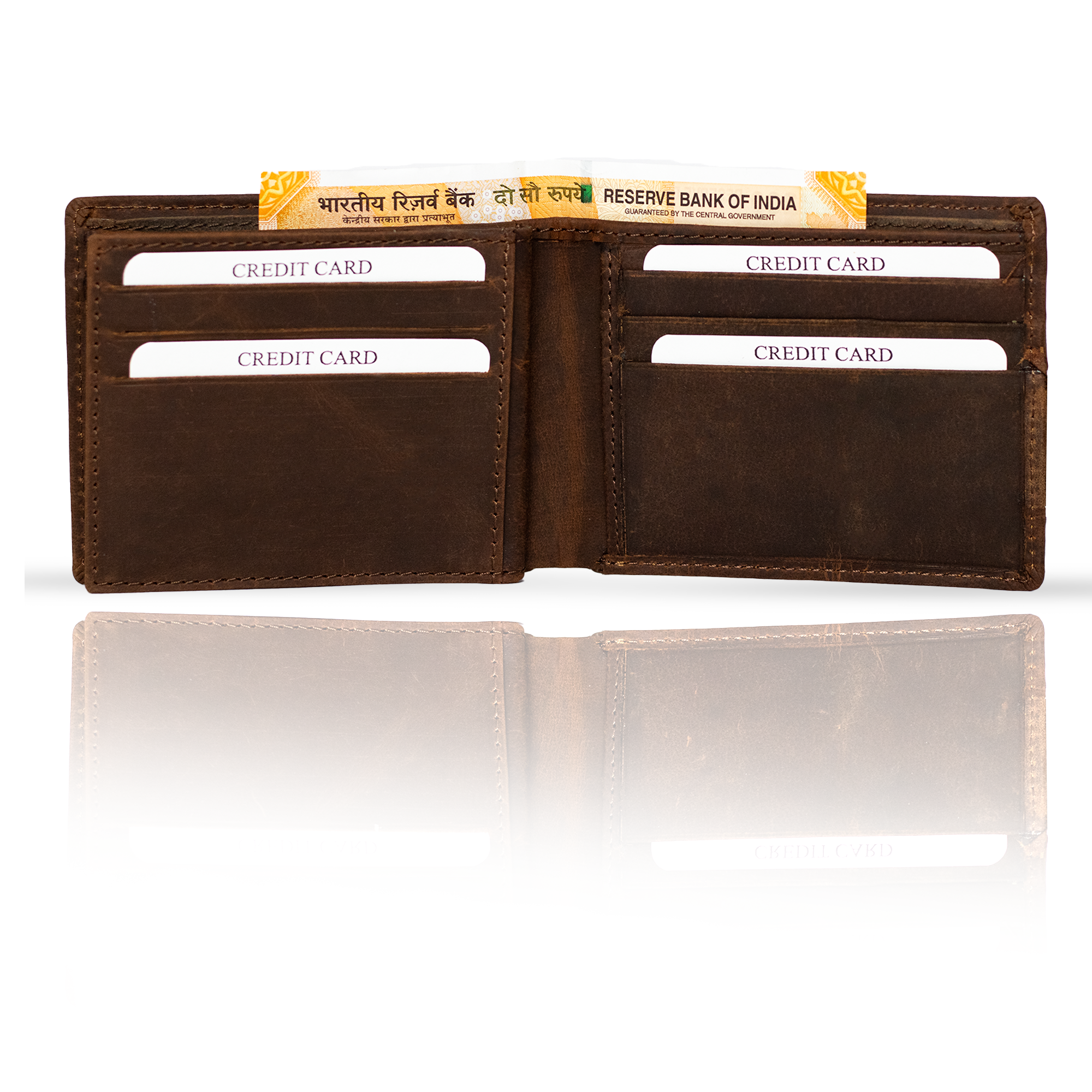 Handcrafted Men's Leather Bifold Wallet: Luxury Style & Organization