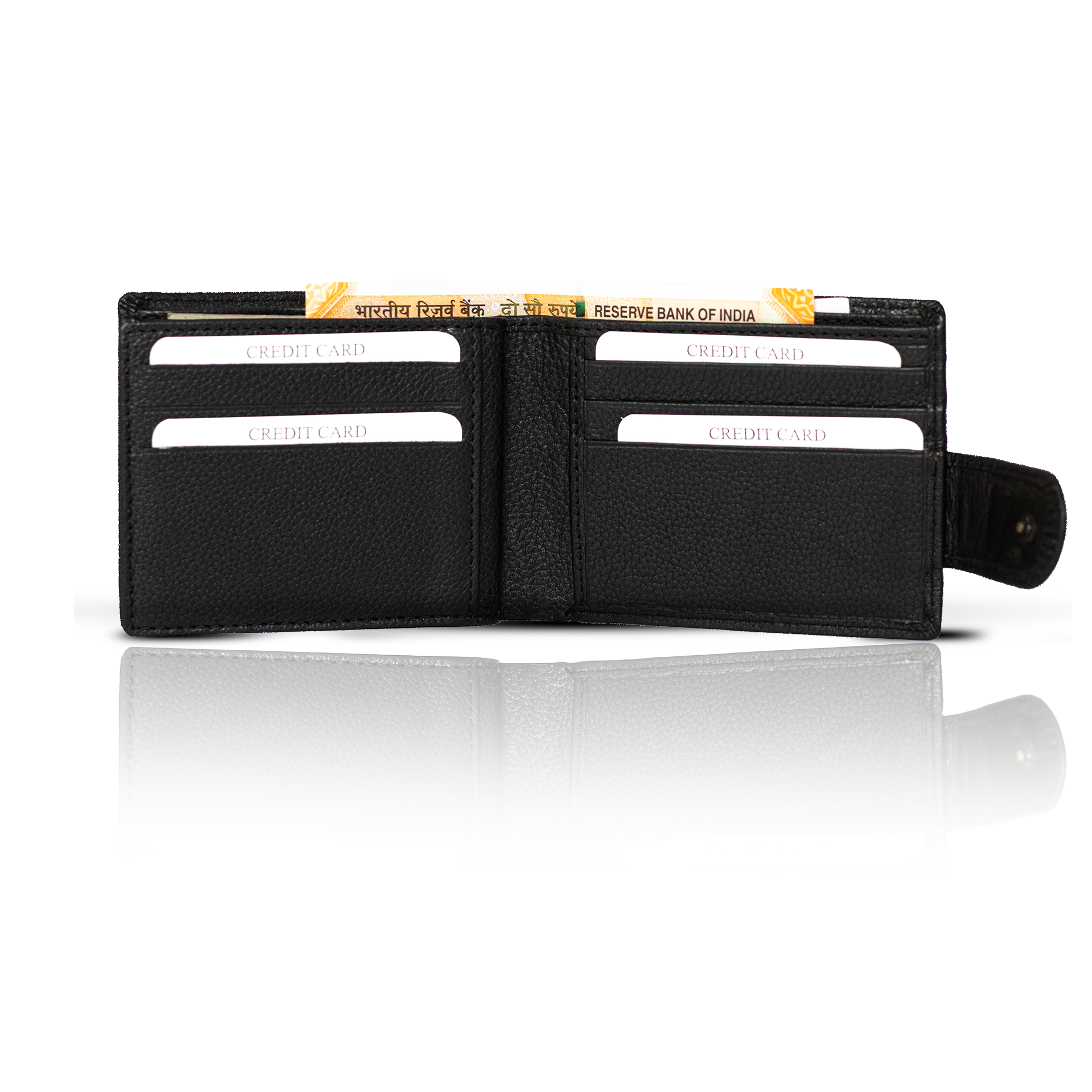 Handcrafted Men's Leather Bifold Wallet: Luxury Style & Organization
